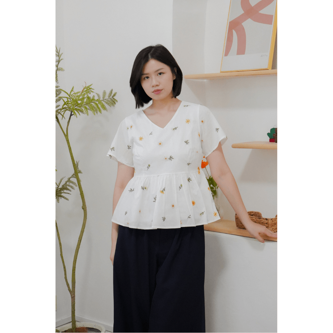 Gabriella Florals V-Neck Top.png