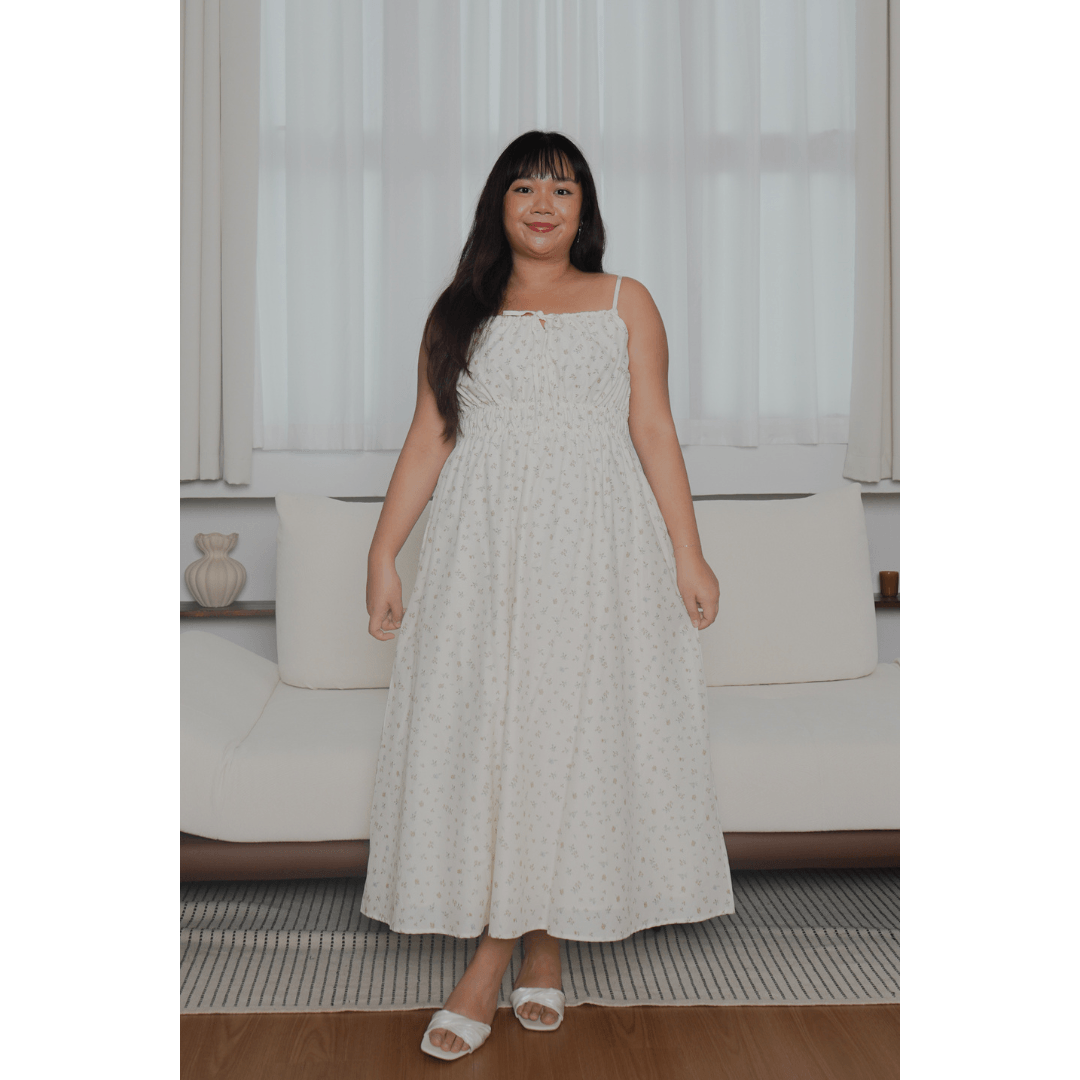 Feb Floral Sleeveless Midaxi Dress (White_Black).png